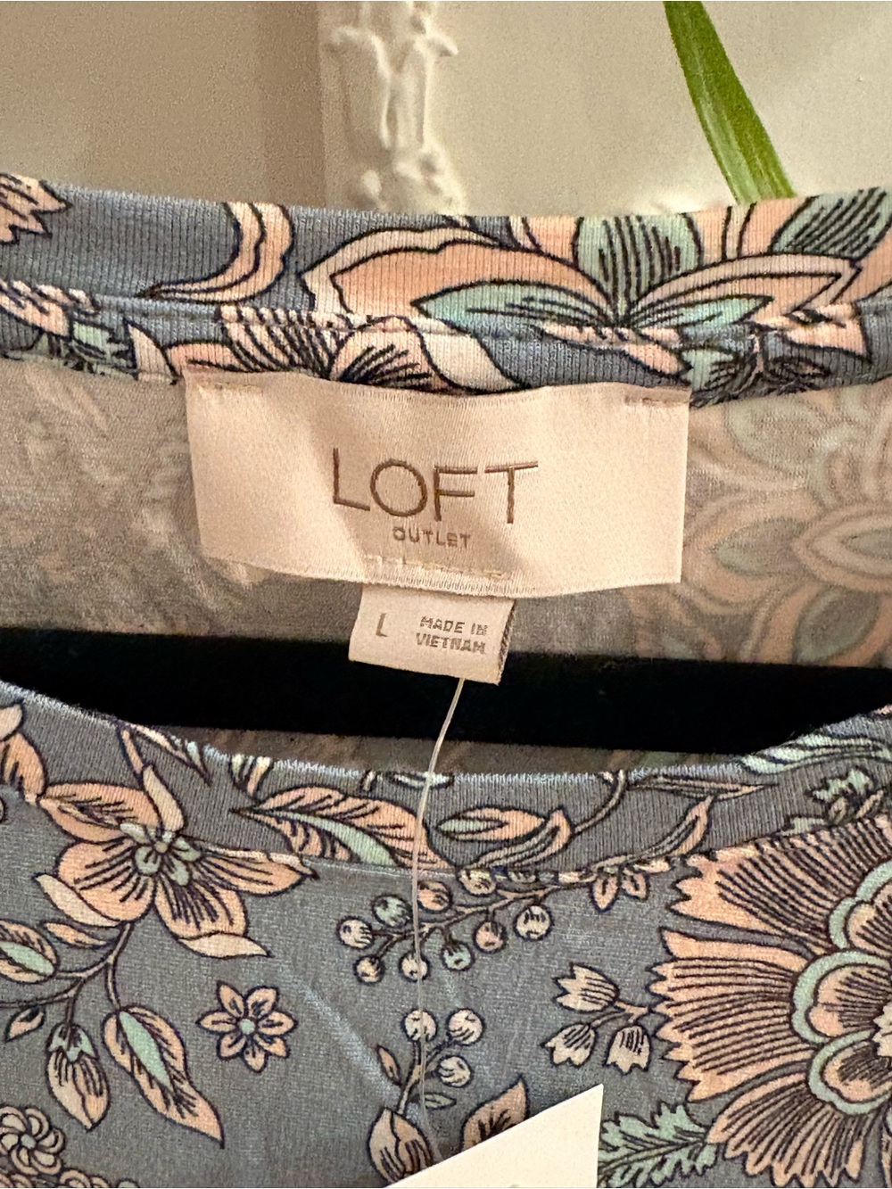 LOFT Dusty Blue Floral Sleeveless Shift Dress NWT - Picture 3 of 7